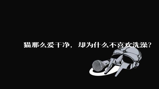 猫那么爱干净，却为什么不喜欢洗澡？