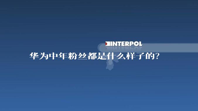 华为中年粉丝都是什么样子的？
