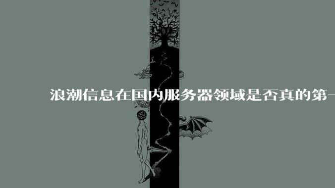 浪潮信息在国内服务器领域是否真的第一？